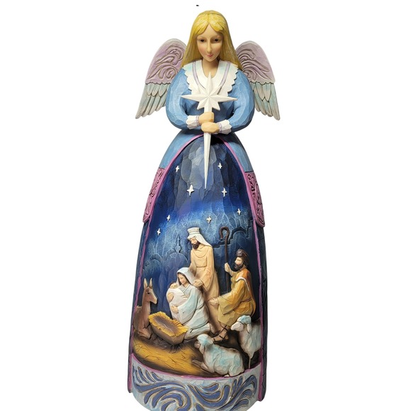 Jim Shore Heartwood Creek Angel Nativity Scene 19" Figurine Statue 2017 - Picture 1 of 16